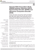 Cover page: Genome Wide Association Study (GWAS) between Attention Deficit Hyperactivity Disorder (ADHD) and Obsessive Compulsive Disorder (OCD).