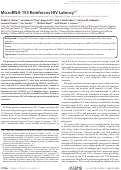 Cover page: MicroRNA-155 Reinforces HIV Latency*