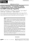 Cover page: Positron Emission Tomography Imaging of Endometrial Cancer Using Engineered Anti-EMP2 Antibody Fragments