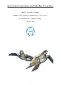 Cover page: Sea Turtle Conservation in Drake Bay, Coasta Rica