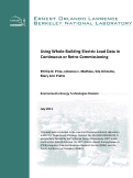 Cover page: Using Whole-Building Electric Load Data in Continuous or Retro-Commissioning