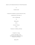 Cover page: Analytic and Combinatorial Features of Stable Polynomials