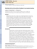 Cover page: Modeling trial by trial and block feedback in perceptual learning
