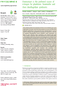 Cover page: Ammonium is the preferred source of nitrogen for planktonic foraminifer and their dinoflagellate symbionts