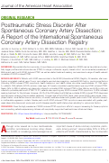 Cover page: Posttraumatic Stress Disorder After Spontaneous Coronary Artery Dissection: A Report of the International Spontaneous Coronary Artery Dissection Registry.