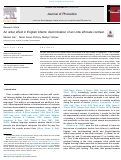 Cover page: An order effect in English infants’ discrimination of an Urdu affricate contrast