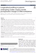 Cover page: Longitudinal profiling in patients undergoing cardiac surgery reveals postoperative changes in DNA methylation.