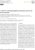 Cover page: A model for variable phytoplankton stoichiometry based on cell protein regulation