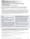 Cover page: Combination Therapy with Oral Treprostinil for Pulmonary Arterial Hypertension. A Double-Blind Placebo-controlled Clinical Trial