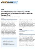 Cover page: A Qualitative Comparison of Spawning Behavior between Cultured and Wild Delta Smelt (Hypomesus transpacificus)