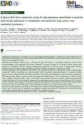 Cover page: A phase Ib/II dose expansion study of subcutaneous sasanlimab in patients with locally advanced or metastatic non-small-cell lung cancer and urothelial carcinoma.