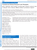 Cover page: Translational Retinal Research and Therapies.