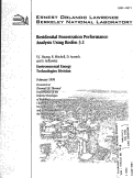 Cover page: Residential Fenestration Performance Analysis Using Resfen 3.1