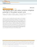 Cover page: The sponge effect and carbon emission mitigation potentials of the global cement cycle.