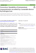 Cover page: Correction: Variability of temperature measurements recorded by a wearable device by biological sex