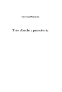 Cover page: Trio d'archi e pianoforte