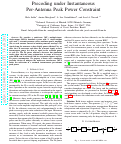 Cover page: Precoding Under Instantaneous Per-Antenna Peak Power Constraint