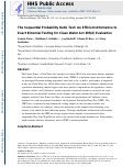 Cover page: The Sequential Probability Ratio Test: An efficient alternative to exact binomial testing for Clean Water Act 303(d) evaluation.