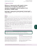 Cover page: Efficacy of denosumab with regard to bone destruction in prognostic subgroups of Japanese rheumatoid arthritis patients from the phase II DRIVE study