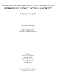 Cover page: Fruits for Animals: Hunting Avoidance Speech Style in Murui (Witoto, Northwest Amazonia)