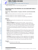 Cover page: Recurrent Urinary Tract Infections are Associated With Frailty in Older Adults