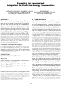 Cover page: Expecting the unexpected: adaptation for predictive energy conservation