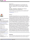 Cover page: PNPLA3 downregulation exacerbates the fibrotic response in human hepatic stellate cells