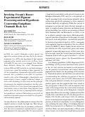 Cover page: Invoking Occam’s Razor: Experimental Pigment Processing and an Hypothesis Concerning Emigdiano Chumash Rock Art