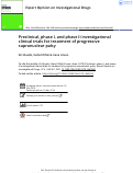 Cover page: Preclinical, phase I, and phase II investigational clinical trials for treatment of progressive supranuclear palsy