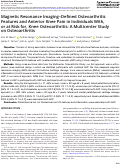 Cover page: Magnetic Resonance Imaging–Defined Osteoarthritis Features and Anterior Knee Pain in Individuals With, or at Risk for, Knee Osteoarthritis: A Multicenter Study on Osteoarthritis