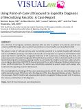 Cover page: Using Point-of-Care Ultrasound to Expedite Diagnosis of Necrotizing Fasciitis: A Case Report