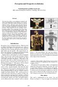 Cover page: Perception and Perspective in Robotics