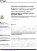 Cover page: Highly sensitive measurements of disease progression in rare disorders: Developing and validating a multimodal model of retinal degeneration in Stargardt disease