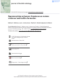 Cover page of Buprenorphine enhances <i>Streptococcus mutans</i> virulence and biofilm formation