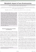 Cover page: Metabolic impact of sex chromosomes