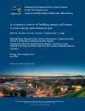 Cover page: A systematic review of building energy sufficiency towards energy and climate targets