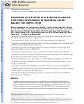 Cover page: Progenitor cell release plus exercise to improve functional performance in peripheral artery disease: The PROPEL Study