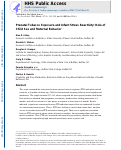 Cover page: Prenatal tobacco exposure and infant stress reactivity: role of child sex and maternal behavior.