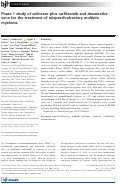 Cover page: Phase 1 study of selinexor plus carfilzomib and dexamethasone for the treatment of relapsed/refractory multiple myeloma.