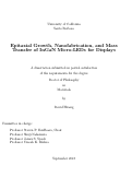 Cover page: Epitaxial Growth, Nanofabrication, and Mass Transfer of InGaN Micro-LEDs for Displays