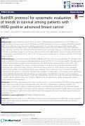 Cover page: NatHER: protocol for systematic evaluation of trends in survival among patients with HER2-positive advanced breast cancer