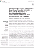 Cover page: Geographic Availability of Assistance Dogs: Dogs Placed in 2013-2014 by ADI- or IGDF-Accredited or Candidate Facilities in the United States and Canada, and Non-accredited U.S. Facilities.