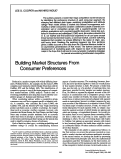 Cover page: Building Market Structures from Consumer Preferences