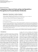 Cover page: Comparison of Spectral-Only and Spectral/Spatial Face Recognition for Personal Identity Verification