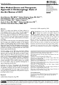 Cover page: New Medical Device and Therapeutic Approvals in Otolaryngology: State of the Art Review of 2019