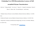 Cover page: Evaluating Cryo‐TEM Reconstruction Accuracy of Self‐Assembled Polymer Nanostructures