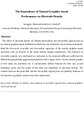 Cover page: The dependence of natural graphite anode performance on electrode 
density