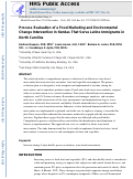 Cover page: Process Evaluation of a Food Marketing and Environmental Change Intervention in Tiendas That Serve Latino Immigrants in North Carolina