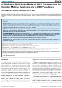 Cover page: A Stochastic Multi-Scale Model of HIV-1 Transmission for Decision-Making: Application to a MSM Population