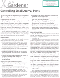 Cover page: Controlling Small Animal Pests